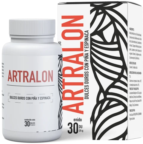 Frasco Artralon dulces masticables 30 unidades — Piña, Espinaca, Acerola, Papaya, Moringa y Limón para articulaciones en Colombia