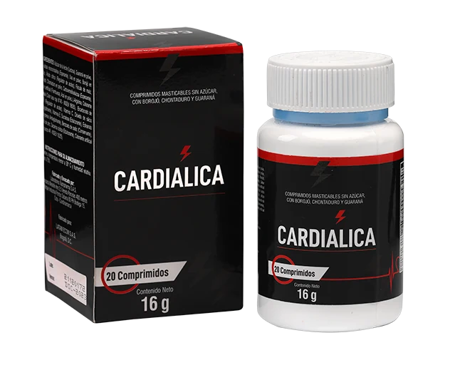 Frasco Cardialica 20 comprimidos masticables — Borojó, Chontaduro, Guaraná, Espino Albar y Taurina para presión arterial en Colombia