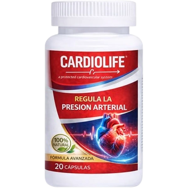 Frasco Cardiolife Fórmula Avanzada — Cúrcuma, Granada, Café verde, L-Teanina, Vit D3 y K2 para presión arterial en Colombia