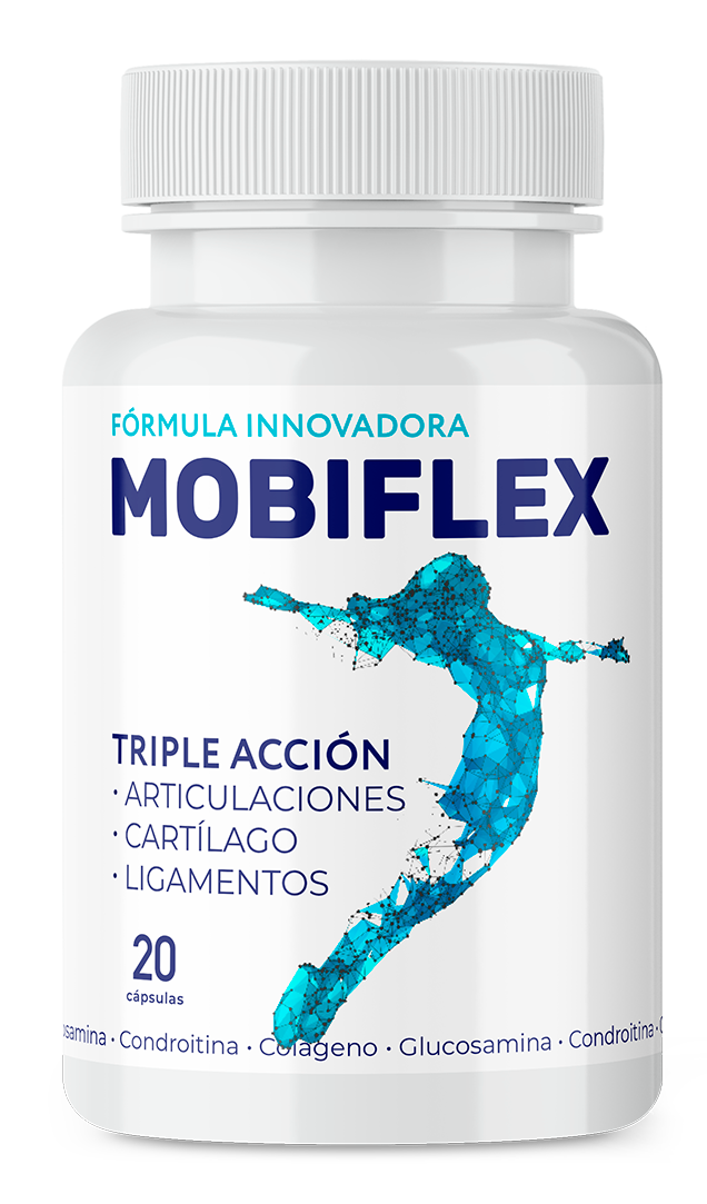 Mobiflex fórmula triple acción con certificación GMP — articulaciones, cartílago y ligamentos con 4 activos